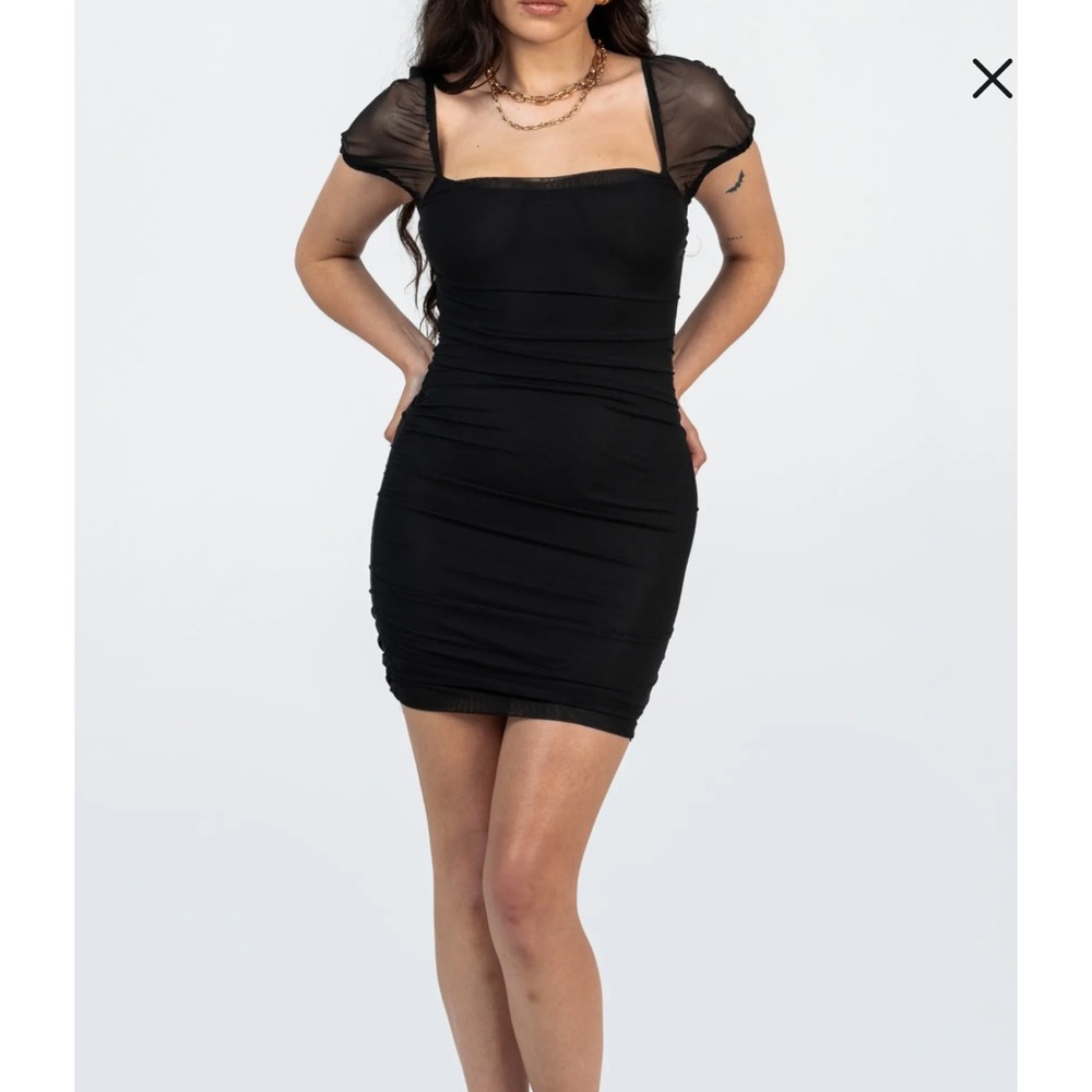 Princess Polly Charvi Cap Sleeve Ruched Minidress